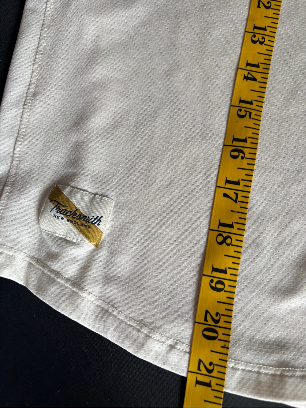 Tracksmith Cream Performance Tank with Rabbit Logo - Picture 8 of 11